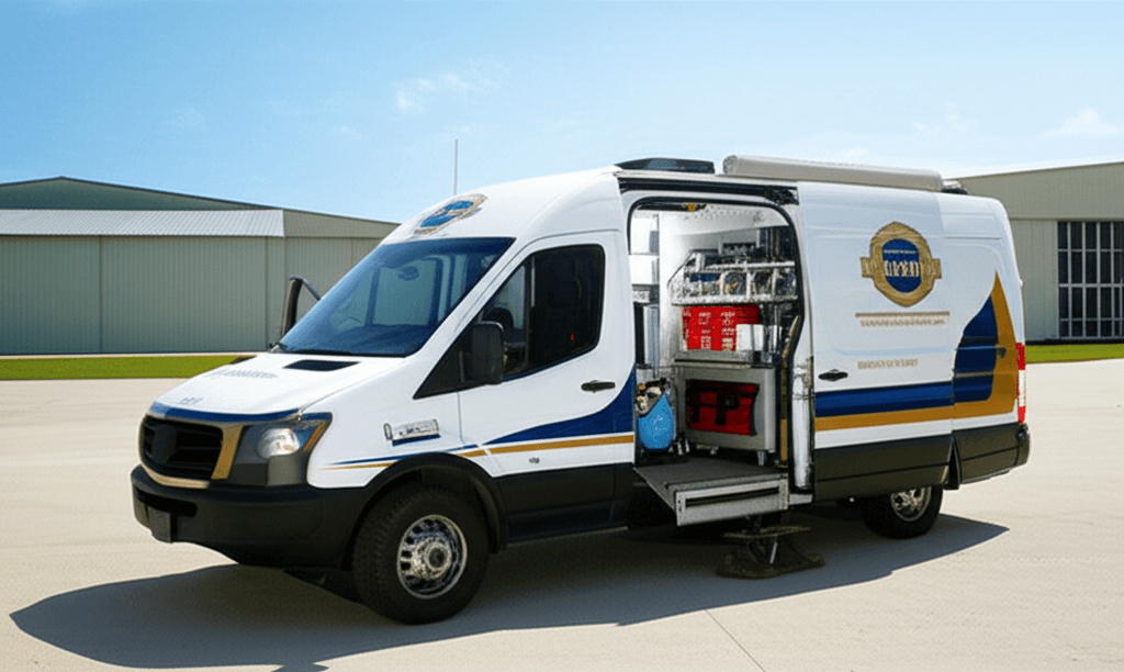 Aircraft Spa mobile detailing service at airport